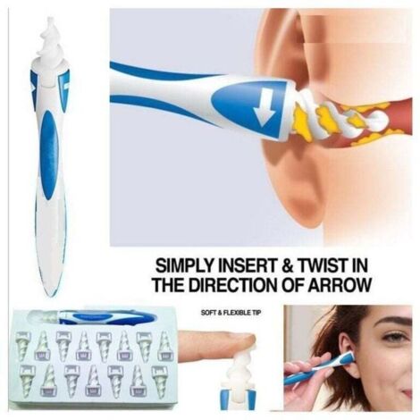 Tvidler Nettoyant Oreille,Cire d'oreille remover - Spiral Ear Cleaner - Outil pour enlever la cire d'oreille.,