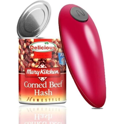 Ouvre-boîte électrique - Ouvre-boîte automatique à piles avec bords lisses, conception mains libres, parfait pour toutes les tailles de boîtes, gadget de cuisine idéal pour les personnes âgées et souf