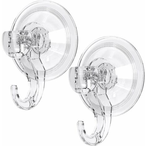 Crochet Ventouse Sous Vide Lot de 2, Ventouse Crochet Puissante Sans Perçage, Crochet Mural à Ventouse salle de bain Résistants Jusqu'à 3 kg Réutilisables pour la Salle de Bain et Cuisine (1/5)