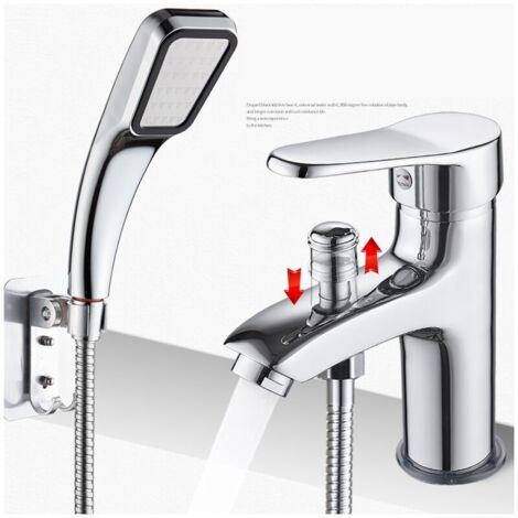 Mitigeur de douche Robinet de douche robinet monotrou à double usage chaud et froid Alliage,Robinet de bassin chaud et froid avec douche douche douche douche double usage single hole valve de mélange