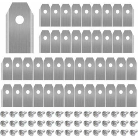 45 x Lames de Couteau en Titane pour Toutes Les Tondeuses Robotiques Husqvarn/Automower/ Yardforce/Gardena(3g-0.75mm) Avec 45 Vis, Lames de Rechange pour Modèles 105,310,315,320,420,430x,r40i (1/5)
