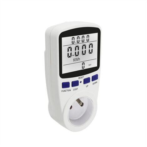 Wattmetre, prise 220V AV, EU, LCD digital, compteur de puissance, energie, kWh, mesure le courant, analyseur (1/5)