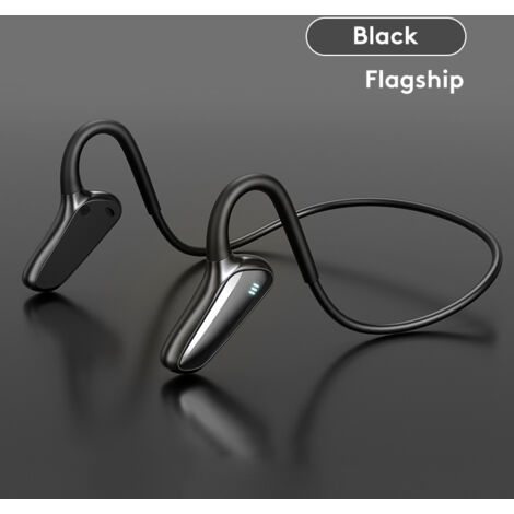 Casque Conduction Osseuse Écouteur Bluetooth Sport sans Fil,Oreilles Libres Confort,IP67 Étanche,8h d'Autonomie Parfait pour Sport Running Course Jogging Vélo-Noir (1/4)