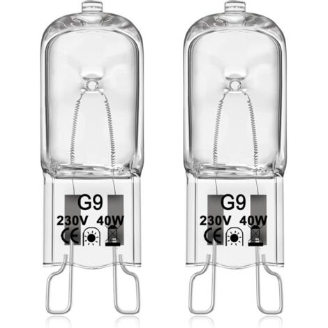 Ampoule G9 Pour Four Halogène G9 Oven 40W 230V Ampoule à Tolérance de 300°C 2 Pack (1/5)