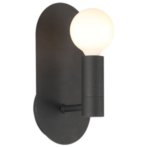 Applique murale chandelier E14, applique murale en métal ultra-mince, appliques murales de chevet, appliques murales design rétro - Noir (1/5)
