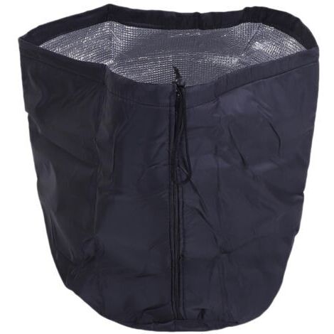 Rosvola Housse de Protection pour Pot de plante, tissu Oxford, feuille d'aluminium, sac de fleurs thermique pour jardin d'hiver, plantes en pot d'extérieur, fleurs noires (1/5)