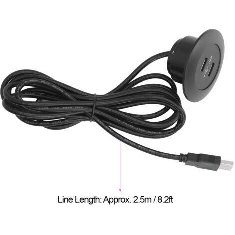 Akozon Chargement USB pour canapé, Installation de Montage, Prise USB à Deux Ports pour Un Usage Domestique, Noir (Black) (1/5)