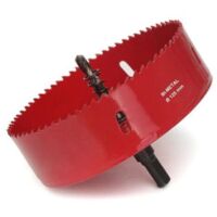 Scie Cloche 125mm M42 Avec Hexagonale Adaptat Pour Fer Aluminium, Cloison Sèche, Tuyau, Plastique Métaux 1pcs