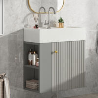 Meubles de salle de bain Lavabo avec meuble sous-lavabo 55 cm, meuble sous-lavabo, meuble sous-lavabo suspendu blanc, petits meubles de salle de bain pour invités
