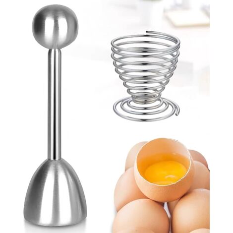Ouvre-Œufs en Acier Inoxydable, Séparateur de Coquille D'Oeuf, Coupe Coquille pour Oeufs Durs et Mous, Séparateur d'Œufs Durs et Souples en Acier Inoxydable Outil de Cuisine (1/5)