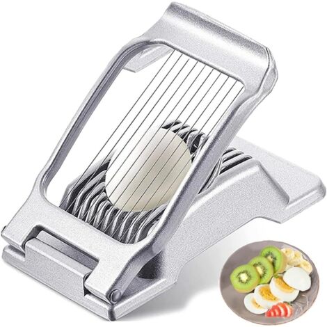 Coupe-œufs en Alliage d'aluminium, Coupe Oeufs Durs, Coupe Oeuf Professionnel, Coupe-Œuf à Tranches Rondes et Ovales, Utilisé pour Couper Les Oeufs, Les Bananes et Les Fraises (1/5)