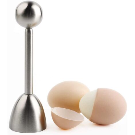Oeuf dur dur Cracker Cracker Topper en acier inoxydable Shell séparateur Remover Eggs Cutter (1/5)