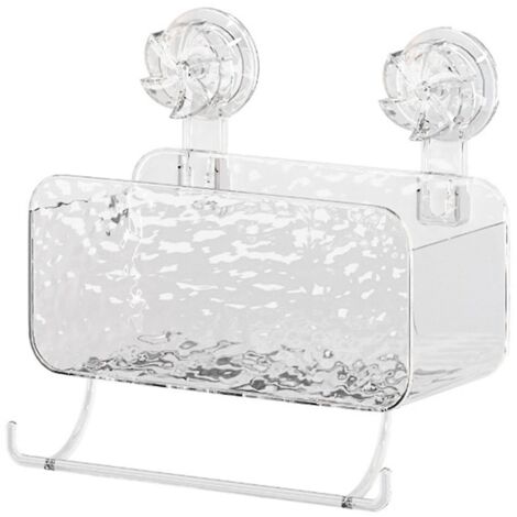 Duschablage mit Saugnapf, transparent, für Küche, Bad und Duschkabine. (1/5)