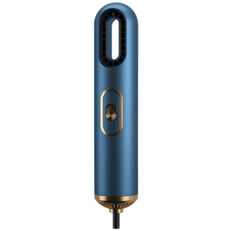 Bürstenloser Haartrockner, leise und leistungsstark, mit zwei ionisierten Luftauslässen, schnelltrocknend, Schnellverriegelung, feuchtigkeitsspendend, 220V Wechselstromanschluss, blau.