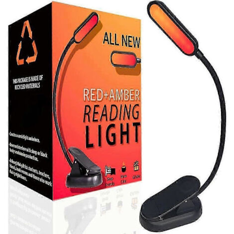Rotlicht-Leselampe. Ein ideales Geschenk sie blockiert blaues Licht und ist perfekt zum Lesen im Bett.