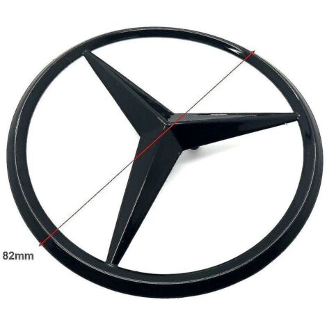 Mercedes-Benz 3-Punkt-Stern-Emblem in glänzendem Schwarz für alle Mercedes C-Klasse W205 & C63 AMG