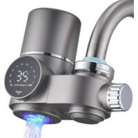 Système filtreur d'eau robinet - Filtre le chlore, les sédiments, l'oxyde, les nitrates, les pesticides. Filtre sur robinet,Convient aux robinets