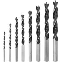 8-teiliges Spiralbohrer-Set, Holz-Spiralbohrer-Set, Zubehör für Bohrmaschine und Akkuschrauber, professionelle Spiralbohrer für Weich- und Hartholz