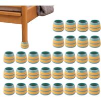 Protectores de patas de silla, 32 almohadillas de silicona para patas de muebles, reducción de ruido, antiarañazos, para patas de taburete en pisos de madera Para mesa de comedor, sofá, cama y sala d