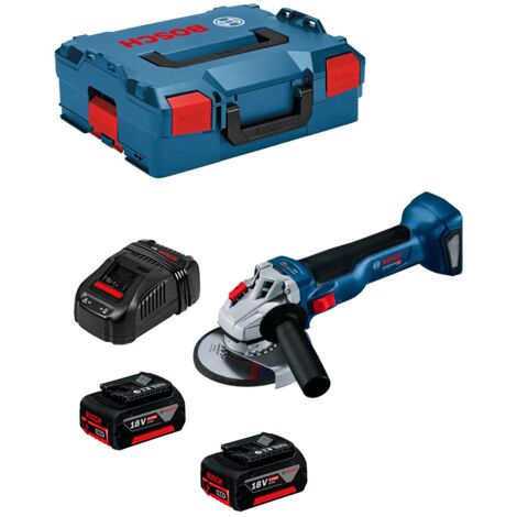 Bosch Werkzeug - Akku-Winkelschleifer, 18V, 125 mm, 2x 5,0 Ah Akkus, Ladegerät 06019J4004