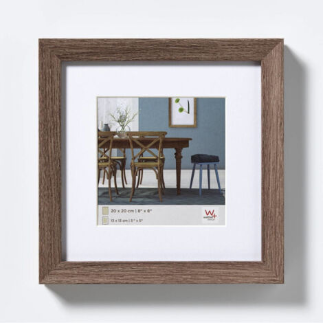 Walther Fiorito nussbaum 40x40 Holz inkl. Passepartout EF440N Wandrahmen