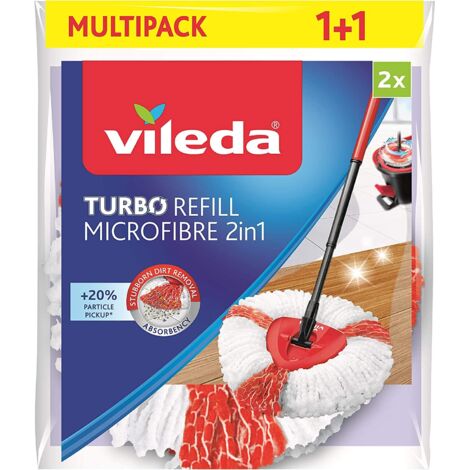 Vileda 166143 Turbo Easy Wring & Clean Wischmop Ersatzkopf 2er Pack Ersatzaufsatz  2 St.