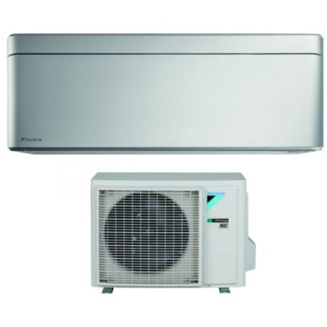Daikin Bluevolution Inverter-Klimagerät Serie STYLISH TOTAL SILVER 18000 Btu FTXA50BS R-32 Wi-Fi Integrated Klasse A++ Farbe Grau - Italienische Garantie