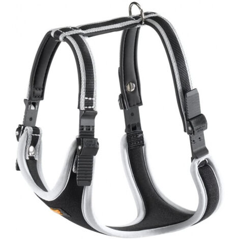 FERPLAST 75465921 GESCHIRR MIT POLSTERUNG ERGOCOMFORT L, FÜR HUNDE, HALSUMFANG: 50-60 CM, BRUSTUMFANG: 70-80 CM, GRAU