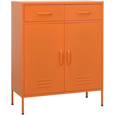 Aufbewahrungsschrank Orange 80x35x101,5 cm Stahl