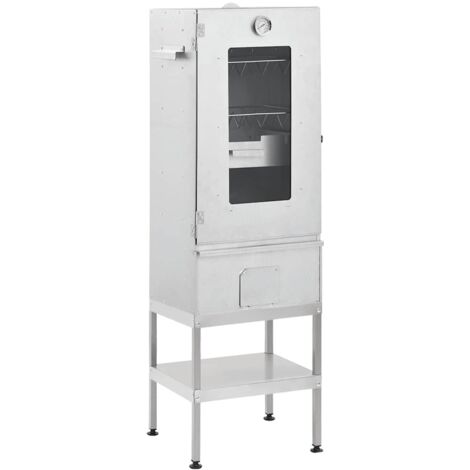 Barbecue-Rauchofen mit Tisch aus verzinktem Stahl