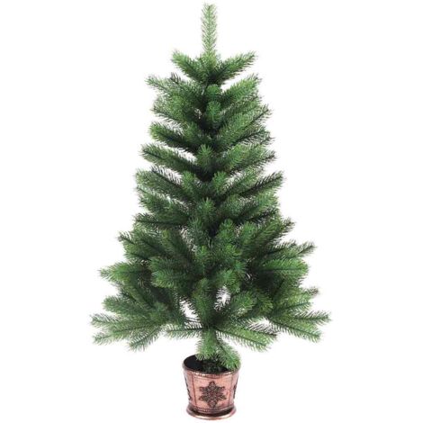 vidaXL Künstlicher Weihnachtsbaum Naturgetreue Nadeln 90 cm Grün