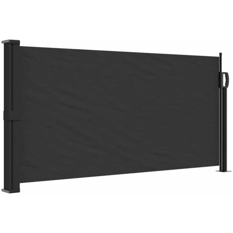 Retractable Seitenmarkise schwarz 100x500 cm