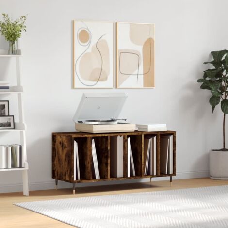 vidaXL Plattenregal Eiche Rauch 100x38x48 cm aus Spanplatte