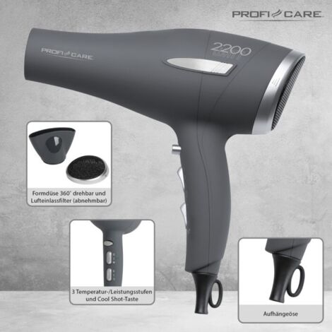 PROFI CARE Prof Haartrockner PC-HT 3045 2200 W gy (330450)
