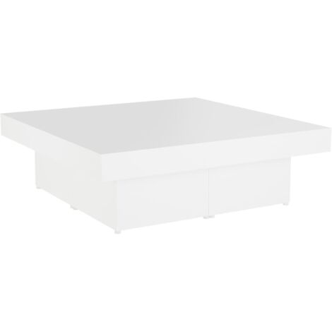Couchtisch Weiß 90x90x28 cm Holzwerkstoff