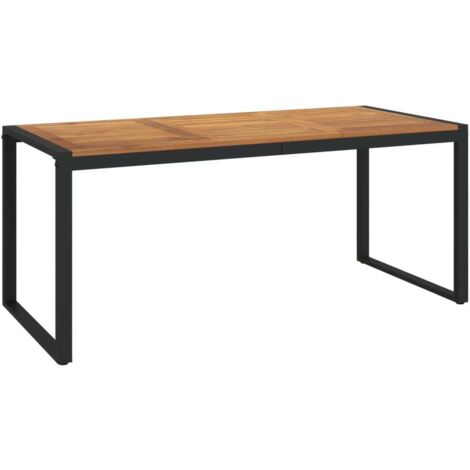 Gartentisch mit U-förmigen Beinen 180x90x75 cm Akazienholz