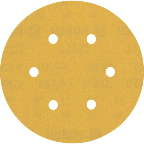 Bosch EXPERT C470 Schleifpapier mit 6 Löchern für Exzenterschleifer, 150 mm, G 320, 50 Stück