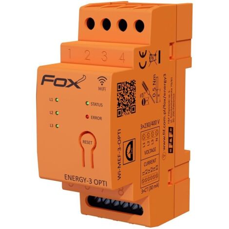 Strommonitor mit eingebauter interner WI-FI 3F+N-Antenne, WI-MEF-3-OPTI-100 (1/2)