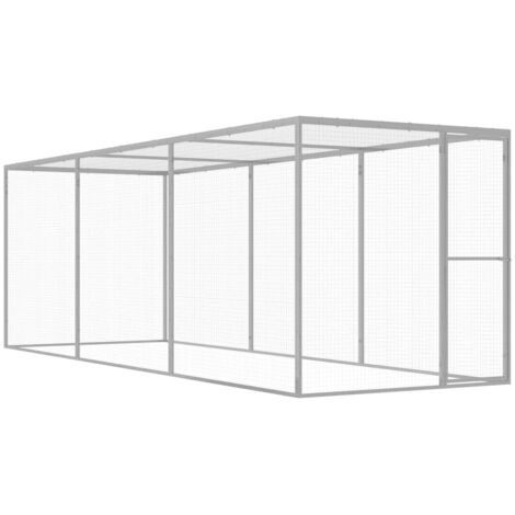 vidaXL Katzenkäfig 4,5x1,5x1,5 m Verzinkter Stahl