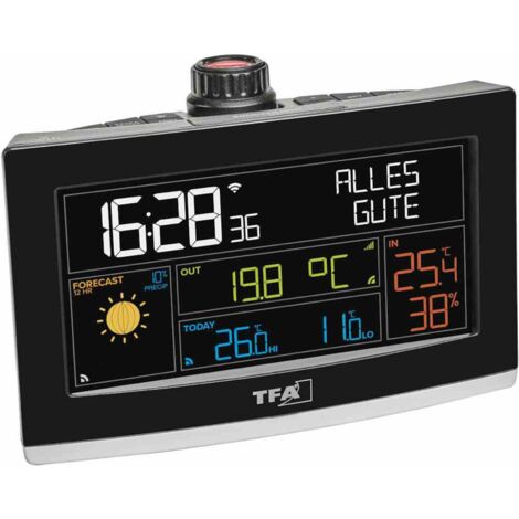 TFA Dostmann VIEW SHOW 35.8002.01 Digitaler Wecker schwarz WiFi