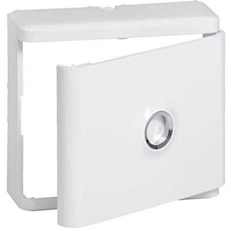 Legrand 401185 – Habillage + Porte blanche pour platines de branchement Drivia – Blanc RAL 9003