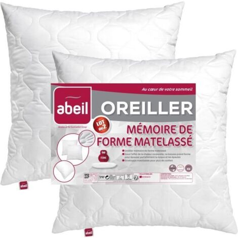 Abeil 2er-Set viscoelastische Kopfkissen 60x60 cm weiß (1/4)