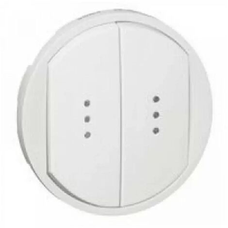 Legrand 068004 – WEISSE Radkappe – DOPPELSCHALTER/Drücker – LICHT/Beleuchtet – C…LIANE