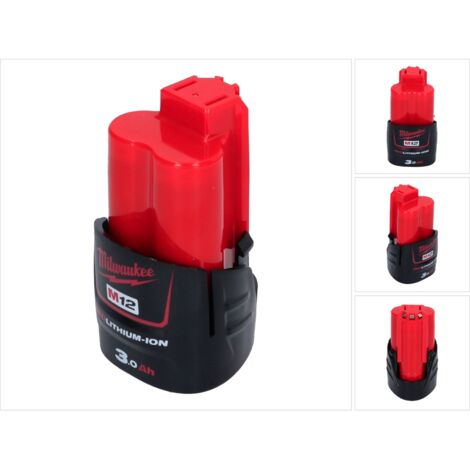 Milwaukee M12 B3 Batterie Rot 12 Volt 3 Ah