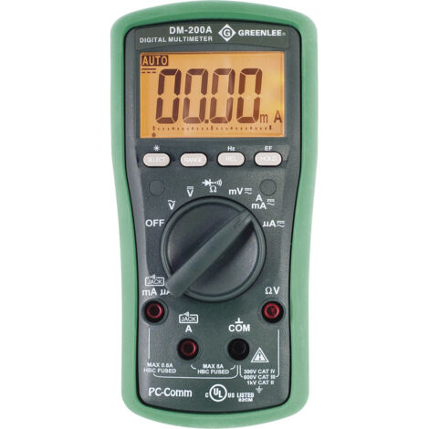 Greenlee DM-200A Hand-Multimeter digital CAT II 1000 V, CAT III 600 V Anzeige (Counts): 6000 (1/2)
