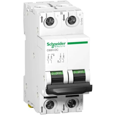 Schneider Electric C60H-DC Miniatur-Schutzschalter Weiß 6A 500V