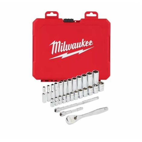 Milwaukee Ratschen- und Steckschlüsseleinsatz Set 1/2 metrisch 28-teilig (1/5)