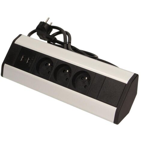 Möbelsteckdose 3x250V 1,8 mit USB-Ladegerät OR-AE-1360 (1/5)