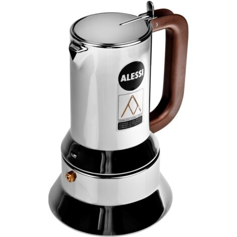 Alessi 9090/3 - italienische Kaffeemaschine of Edelstahl 18/10 glänzend mit Magnetfuß