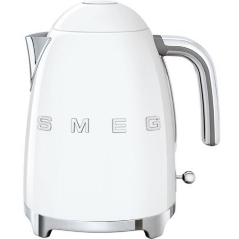 SMEG Elektrischer Wasserkocher, Wasserkocher KLF03WHEU, 2400 W, 1,7 Liter, Edelstahl, White
